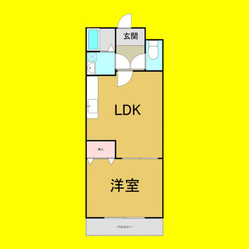 クレスト参番館　名古屋市賃貸　仲介手数料無料の間取り
