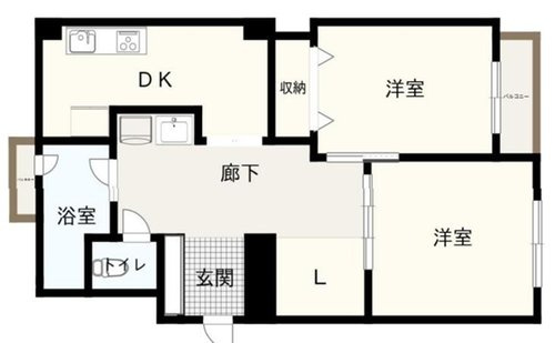 【間取り】 | 塚本東コーポA棟