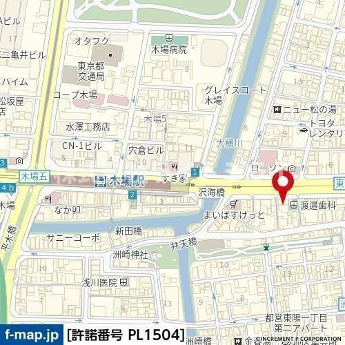 プレール・ドゥーク木場駅前の地図| 