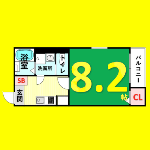 Calm中村公園(カームナカムラコウエン)　名古屋市賃貸　仲介手数料無料の間取り