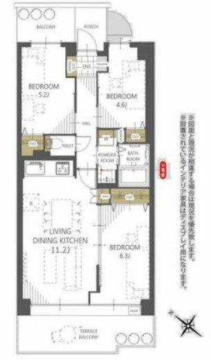 グリーンパーク鳩ヶ谷Ｂ棟の間取り