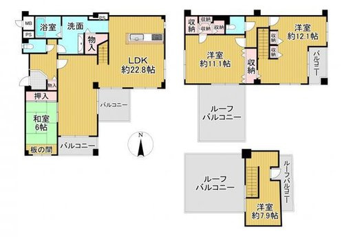 【間取り】 | コスタ・ミラにしきのはま5番館