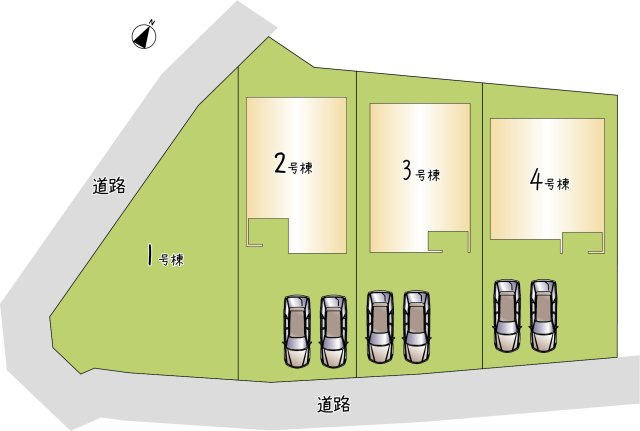 山口町上山口1丁目の区画図