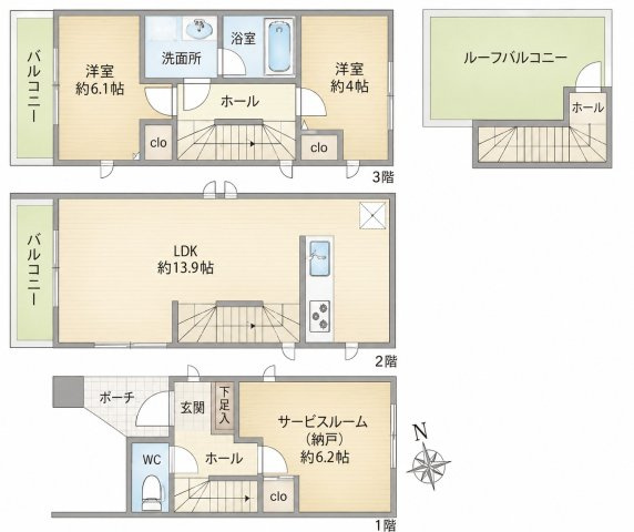 川崎区中島2丁目　中古一戸建ての画像