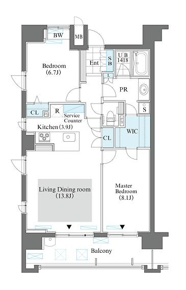 江東区豊洲３丁目の賃貸マンションの間取り