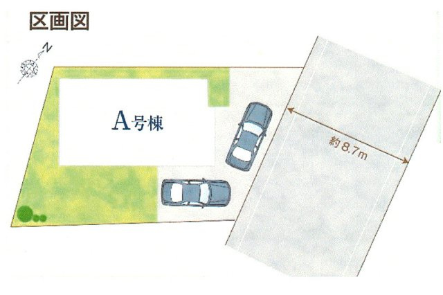 羽村市川崎2丁目　新築戸建全1棟の区画図