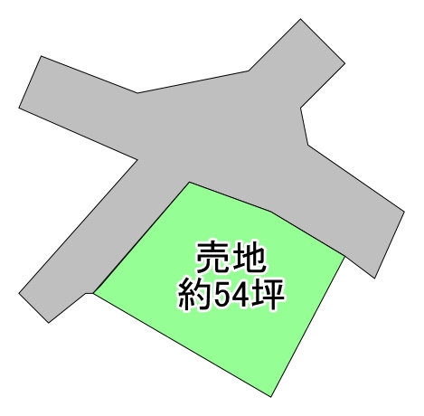 甲府市東光寺二丁目　売土地の土地図