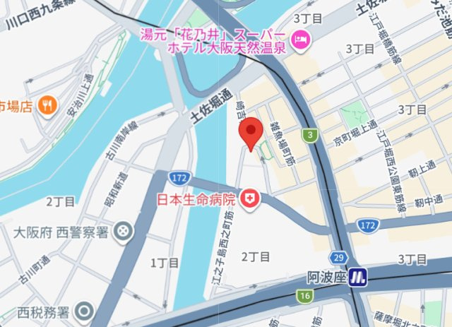 ラナップスクエア阿波座の地図