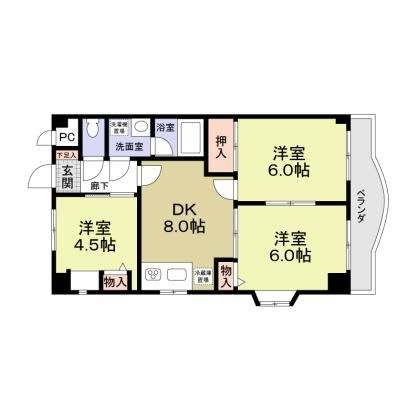 【間取り】 | サンモール1番館A棟