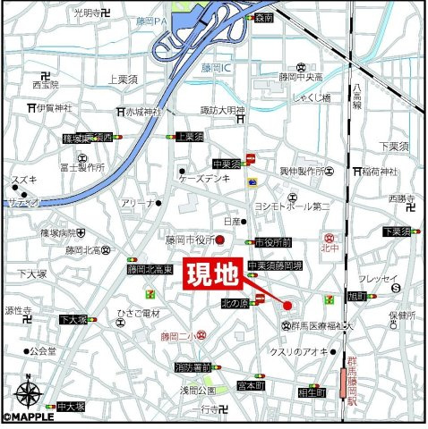 藤岡市藤岡の地図