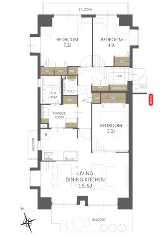 【間取り】オーベル元住吉 