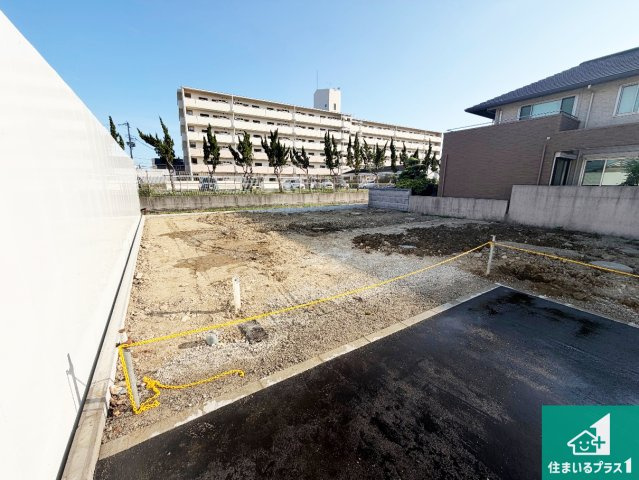 姫路市網干区新在家　第5期　新築一戸建ての外観|周辺は落ち着いた街並みの住宅地！子育てがしやすい住環境です！まだ未完成ですが、現地でしかわからない事もございます。是非一度ご覧ください。