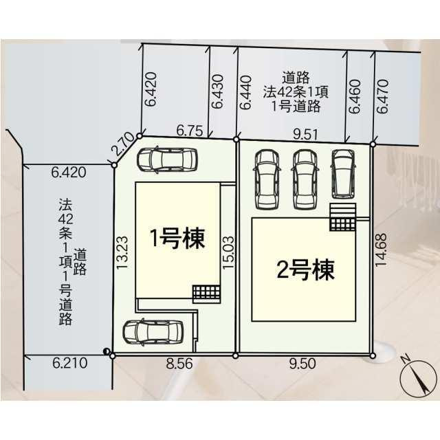 北九州市八幡西区塔野第3の区画図| 