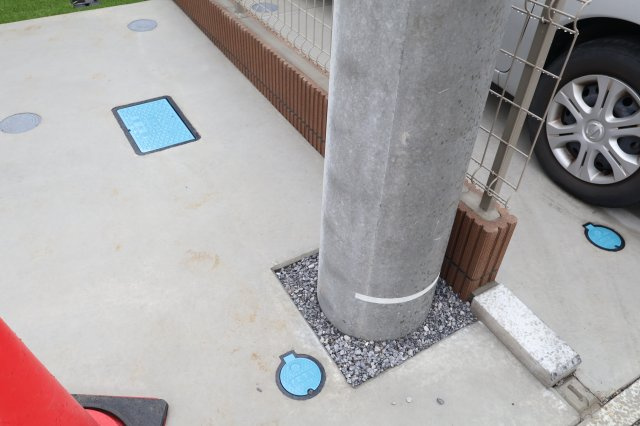 《仲介手数料無料》越谷市大字下間久里899-1新築一戸建てハートフルタウンのその他|敷地内に電柱は入っています。
