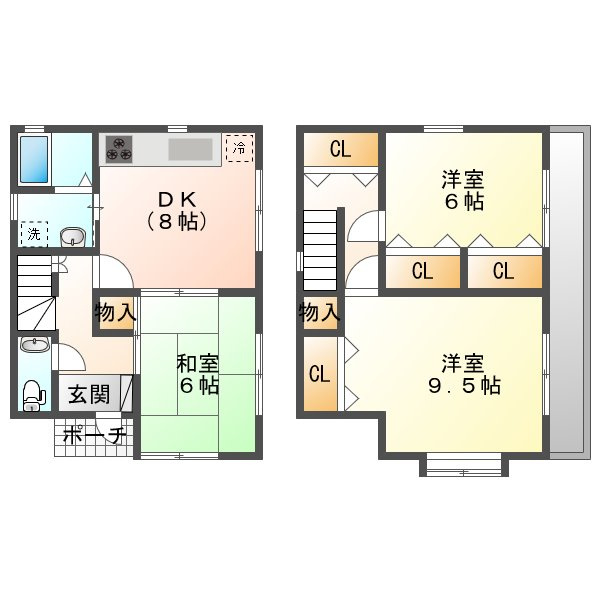 星が丘２丁目戸建の間取り