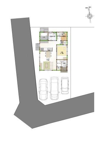 ☆選べる家具プレゼント☆南梅本町①　新築戸建　4LDKの区画図