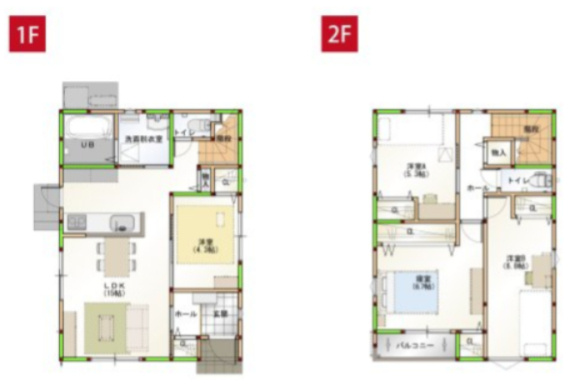 ☆選べる家具プレゼント☆南梅本町①　新築戸建　4LDKの間取り