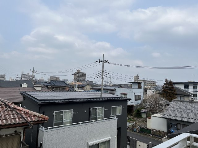 パセオの展望|共有廊下より小山の花火が見えます