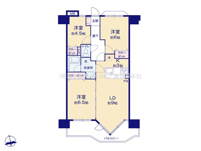 【間取り】 | アトムセレクト  プレステージ船橋４階