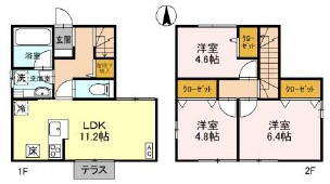 ボヌール　A棟の間取り