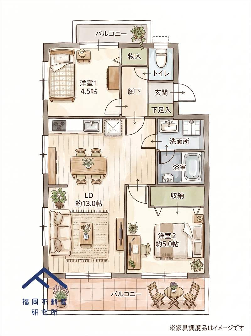 エメラルドマンション和白駅前の間取り