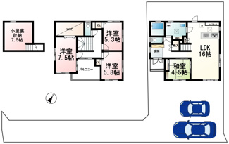 【間取り】 | 守山市小島町　2期3号地