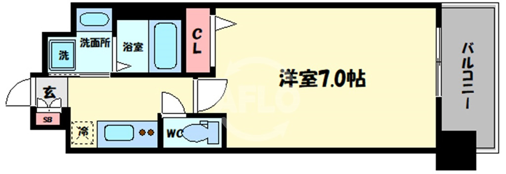 エグゼ難波西Ⅳの間取り|エグゼ難波西Ⅳ（エグゼナンバニシフォー）　間取り