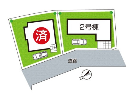 神戸市垂水区歌敷山　第1期　中古一戸建ての区画図|全２区画