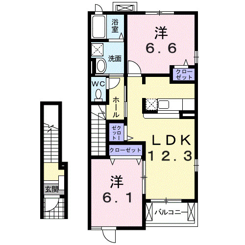 クラール白山の間取り