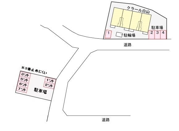 クラール白山の区画図