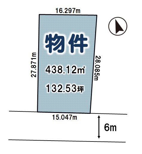 小山市城東6丁目の土地図