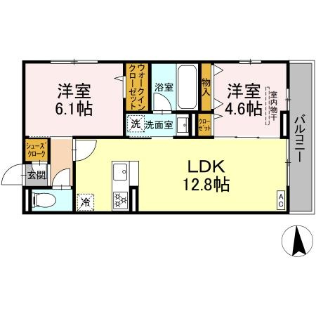 Green garden A棟の間取り