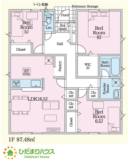 【間取り】 | 東海村亀下第1　新築戸建　3号棟 | 人気の平屋のお家です！
