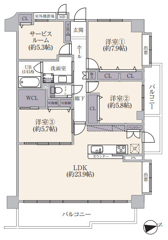 【間取り】 | グランドール小笹☆仲介手数料無料☆