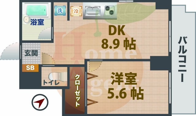 【間取り】 | オリンピックマンション中村橋 | 1LDKのお部屋です。