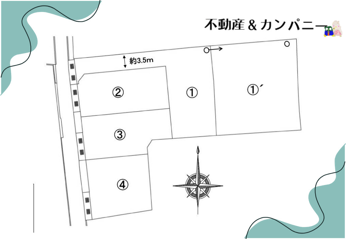 伊予市下三谷のおトチ1号地　伊予市下三谷売土地の区画図