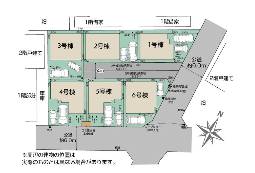 新築／ふじみ野市川崎２丁目　全６棟の間取り|２台駐車可能！（車種による）