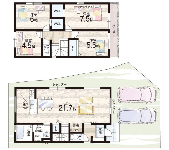 ■枚方市香里ケ丘　第3期　新築一戸建ての間取り|2号地