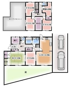 愛知郡東郷町春木白土戸建の間取り