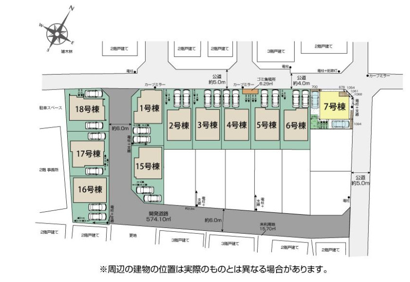 新築／入間郡三芳町大字北永井　３期の区画図|駐車スペースあり！（車種による）