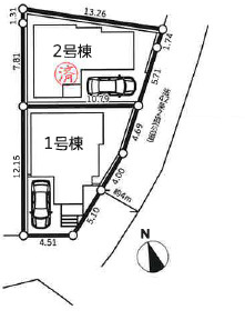 厚木市温水6期　新築戸建ての区画図