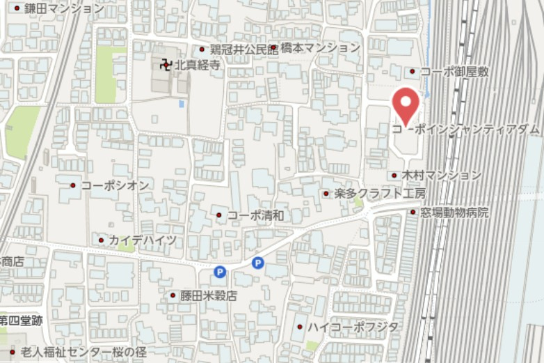 向日市鶏冠井町番田　新築戸建の地図