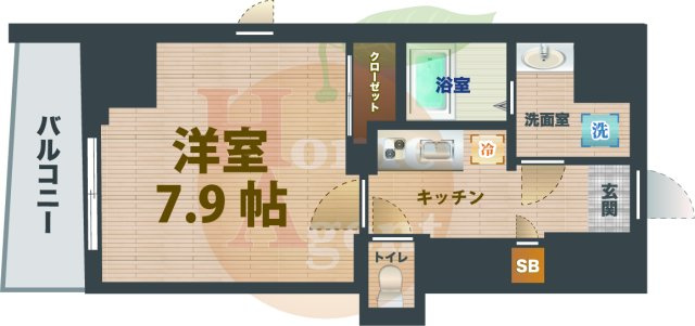 【間取り】 | 中野レジデンス壱番館 | 1Kのお部屋です。