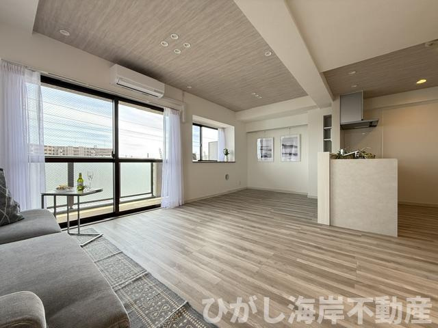 グレイス茅ヶ崎ソレアードの居間・リビング|新規リフォーム完了！　15.3帖　LDK