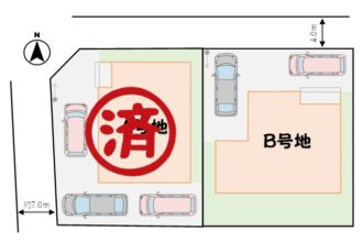 LAVIE余戸西2502Bの区画図