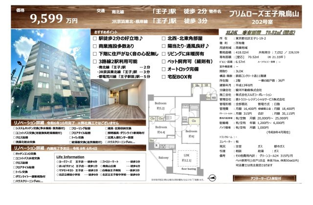 【その他】 | プリムローズ王子飛鳥山　仲介手数料無料＋50万円現金プレゼント中