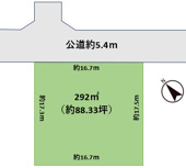 【JINSEI】つくば市鹿島台　建築条件なしの住宅用地の画像