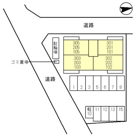 アリア大江の区画図
