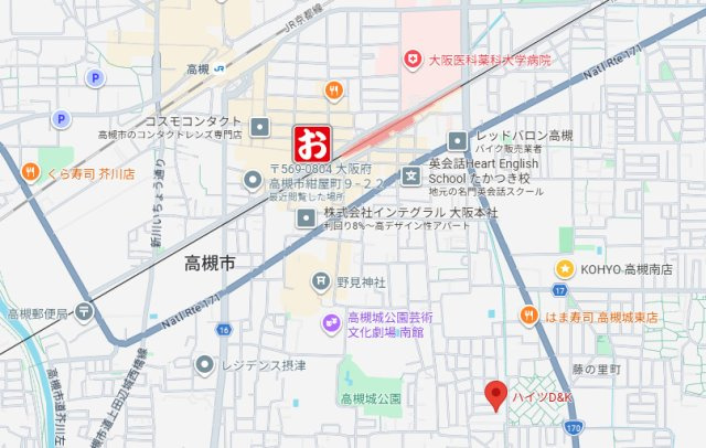 ハイツD＆Kの地図