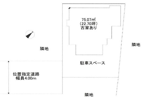 売地／富士見市上沢3丁目の土地図|駐車スペースあり！（車種による）